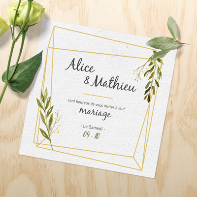 Impression invitation ensemencé